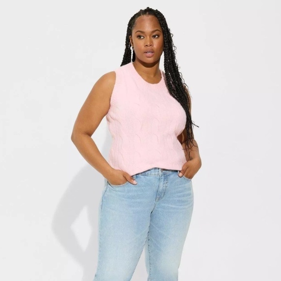 TORRID Vegan Cashmere Vest Sweater - Almond Blossom - Size 5X - Picture 2 of 13
